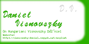 daniel visnovszky business card